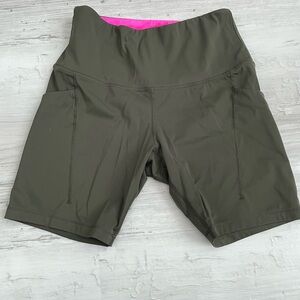 Green Compression Bike Shorts
